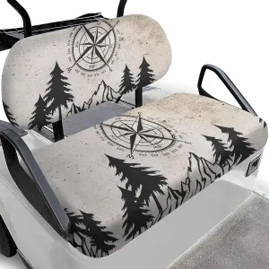 Horeset Golf Cart Front Seat Covers for Hot Weather, No Stapler Needed, Golf Cart Seat Covers Set Fit All Golf Cart Brand