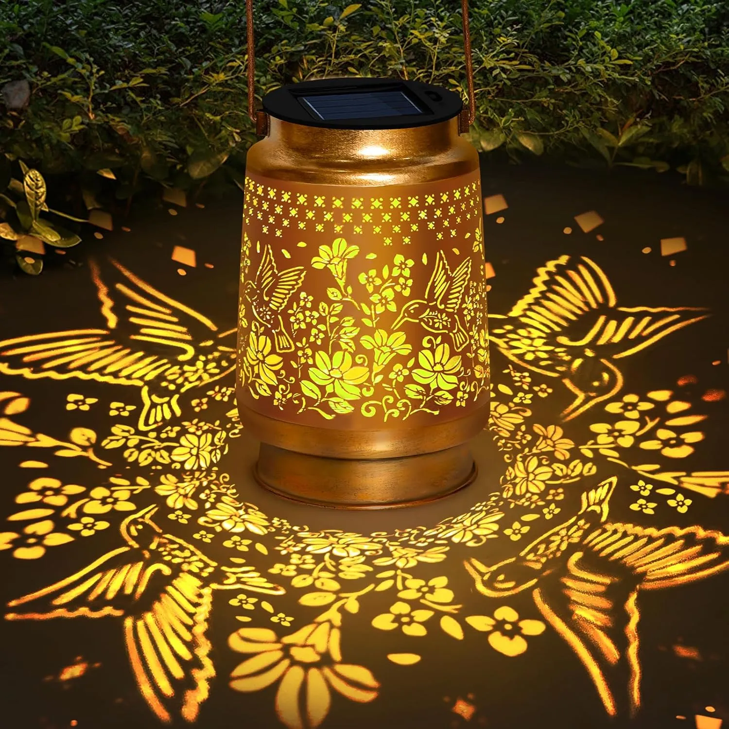 Hummingbird Solar Lanterns Outdoor Waterproof, Birthday Gifts for Women Mom Grandma Mothers, Hanging Solar Lights Garden Decor, Garden Lights for Yard, Patio, Lawn, Landscape,Tabletop