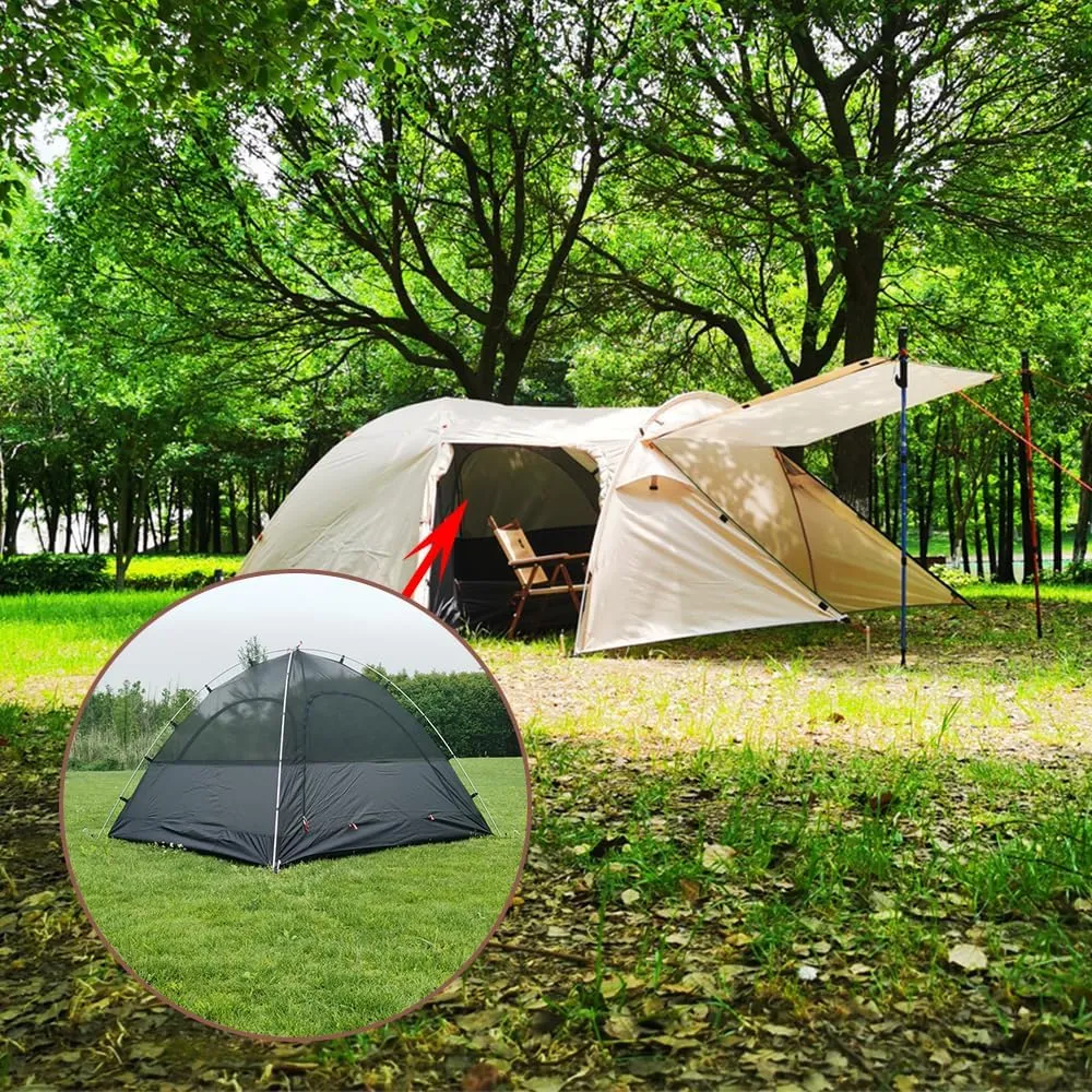 HXBER Waterproof Family Camping Tent 3 Person Light Weight Double Layer 1 Bedroom One Living Room