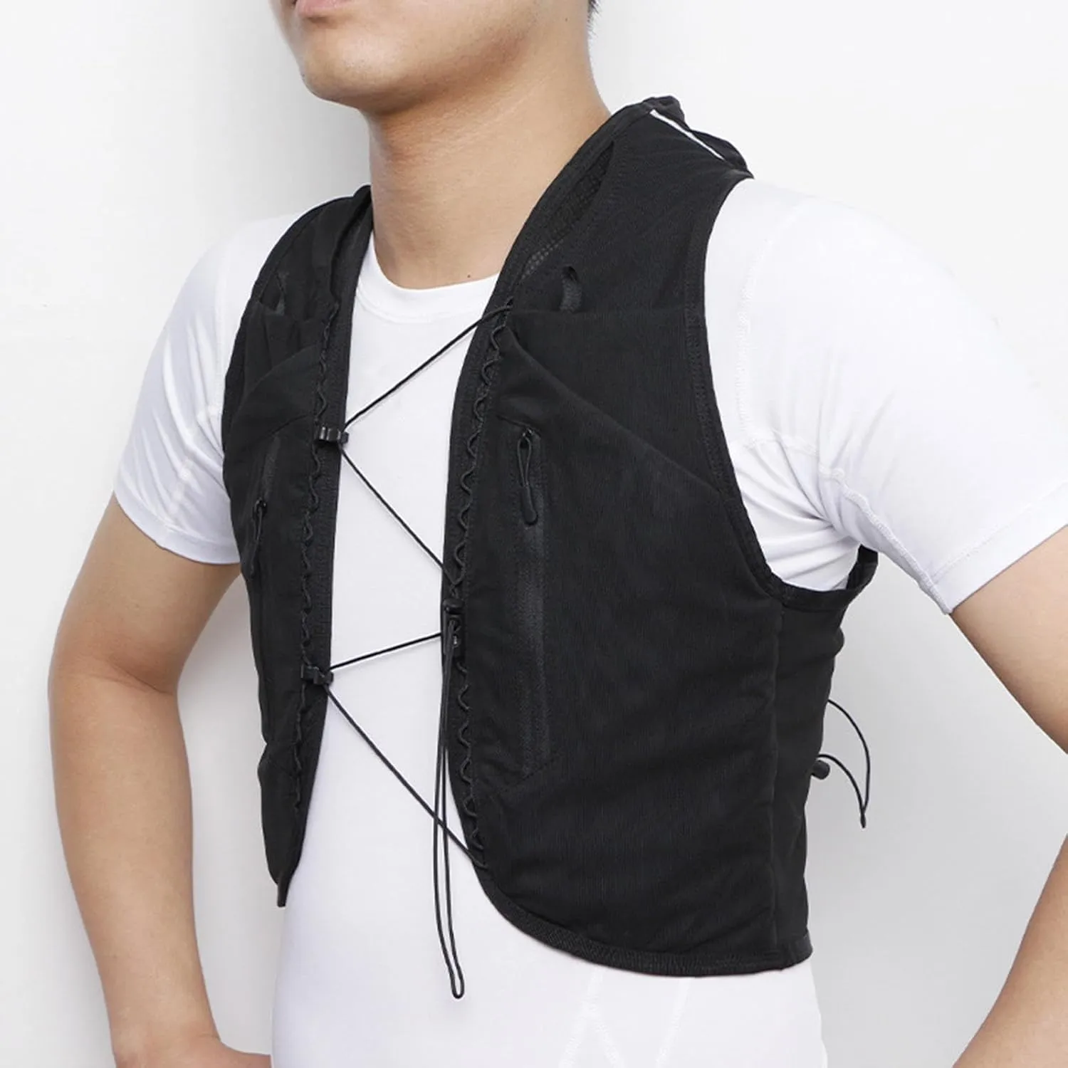 Hydration Vest Backpack Water Vest Multi Pockets Adjustable Outdoor Sport Bag Running Vest for Jogging Cycling Motorcycling