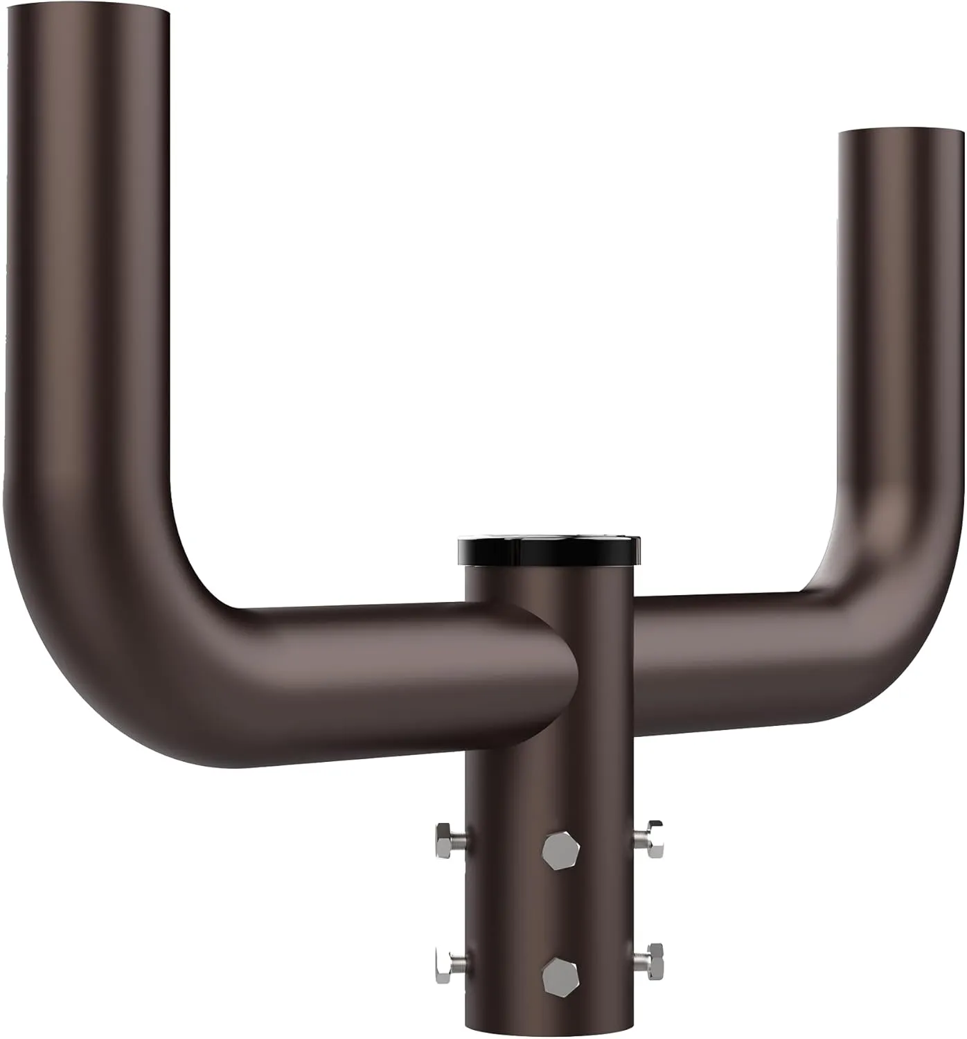 HYPERLITE Double Bullhorn Bracket for Parking Lot Light, 2 3/8" Mounting Bracket for 2 Lights, Durable Bullhead Tenon Adapter for LED Shoebox Area Street Pole