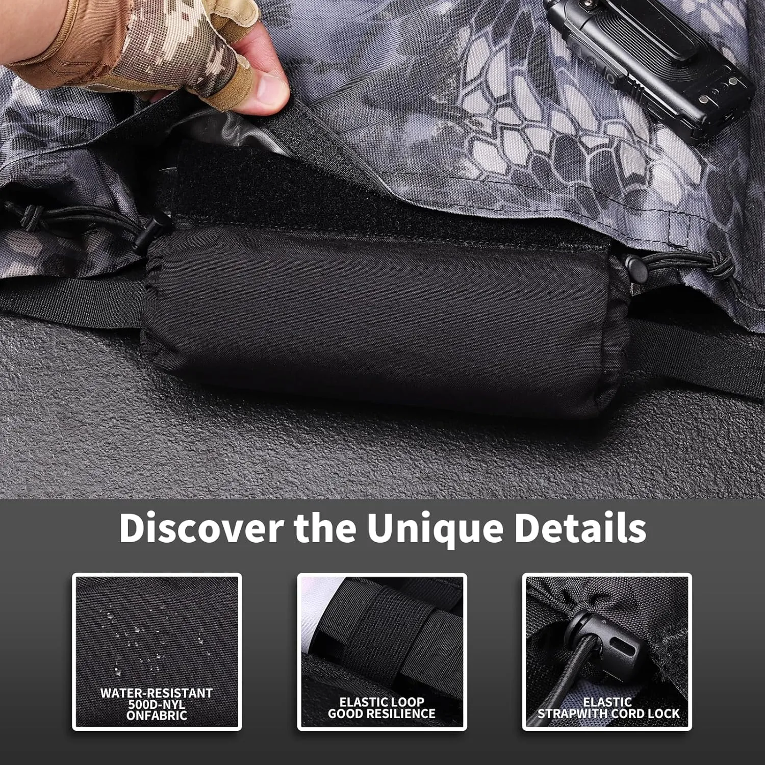 Ifak Medical Trauma Roll Up Drop Bag EMT First Aid Sub Abdominal Carrying Pouch with Hook-N-Loop Tactical First Aid Drop Pouch for Plate Carrier/Chest Rig Vest
