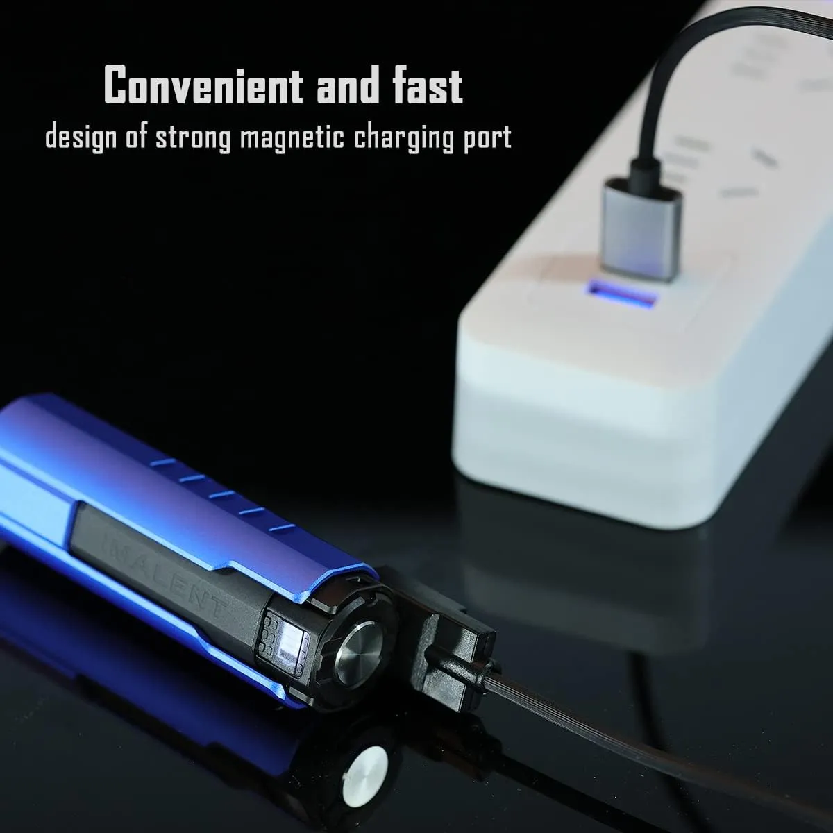 IMALENT LD70 Pocket EDC Flashlight, 4000 Lumens Compact Bright Powerful Flashlights with CREE XHP70.2 LED, Rechargeable Handheld Torch for Camping and Hiking(Blue)