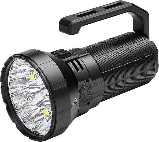 IMALENT MS12 Mini-C Rechargeable Flashlight 65000 Lumens, Tactical Flashlights, Long Range 1036 Meters Super Bright Flash Light with Handle Waterproof Led Flashlight for Emergency (MS12 MINI C)
