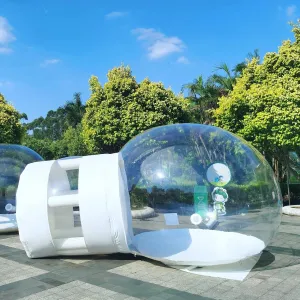 Inflatable Bubble Tent Transparent Dome Outdoor Camping Tent Eco Home Bubble Tent House Camping Cabin Air Blower for Indoor/Outdoor Family Backyard Camping Festival Stargazing