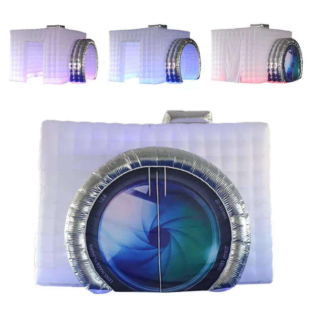 Inflatable LED Photo Booth Tent with Built-in Fan & Lighting