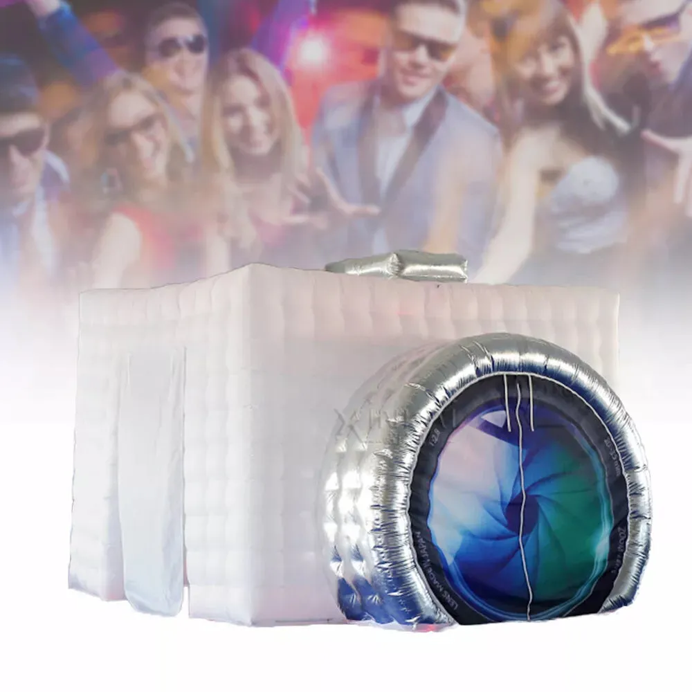 Inflatable LED Photo Booth Tent with Built-in Fan & Lighting