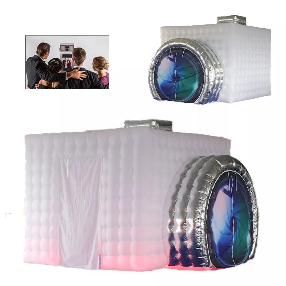 Inflatable LED Photo Booth Tent with Built-in Fan & Lighting