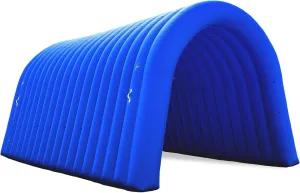 Inflatable Sports Tunnel Entrance with Blower Inflatable Tunnel Tent for Business Advertising Event Exhibition 20X10x10Ft Blue
