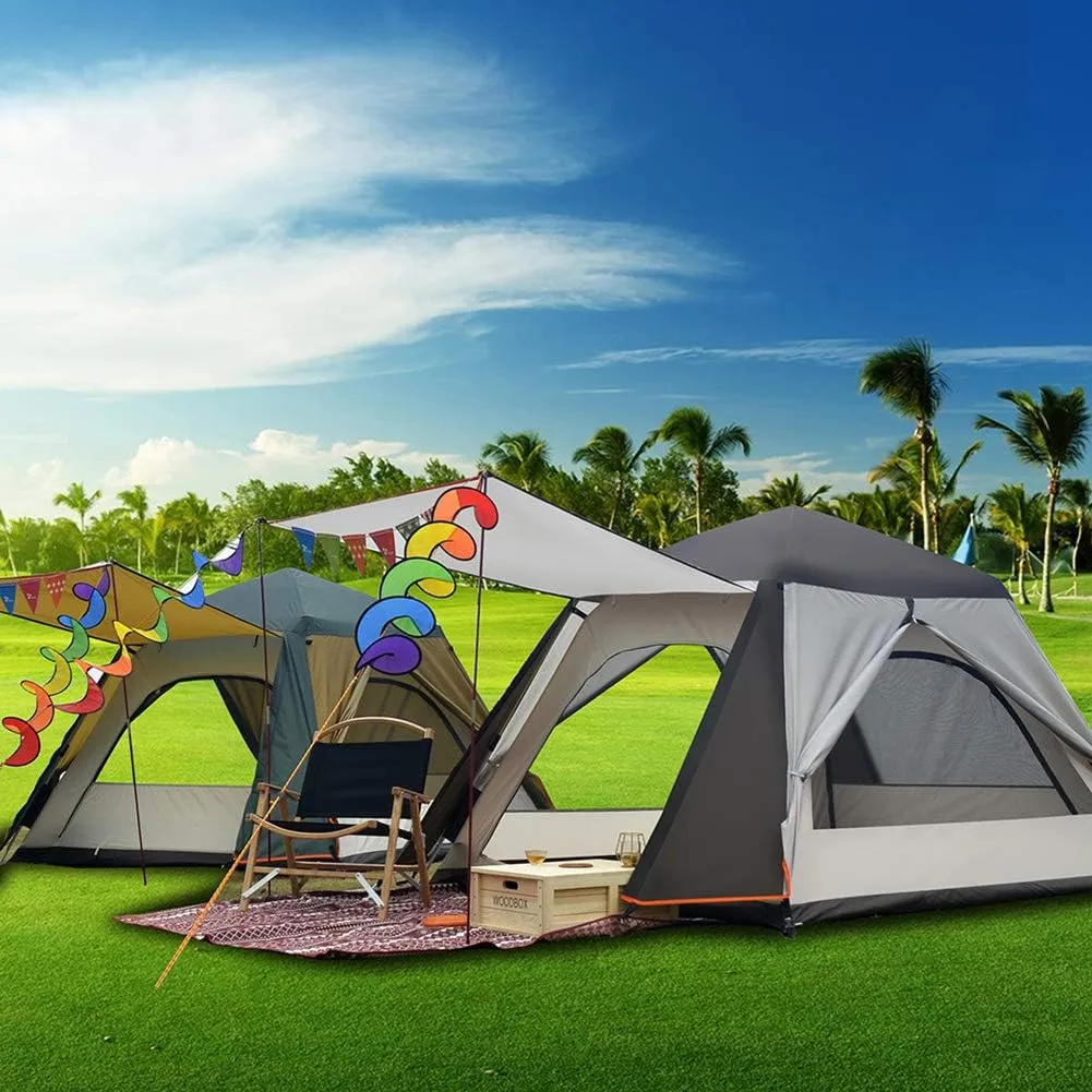 Instant Pop-up Camping Tent for 3-8 People Lightweight Tent Waterproof Double Layer Family Tent with Carrying Bag for Outdoor Camping Hiking Climbing Fishing Survival Festivals Garden