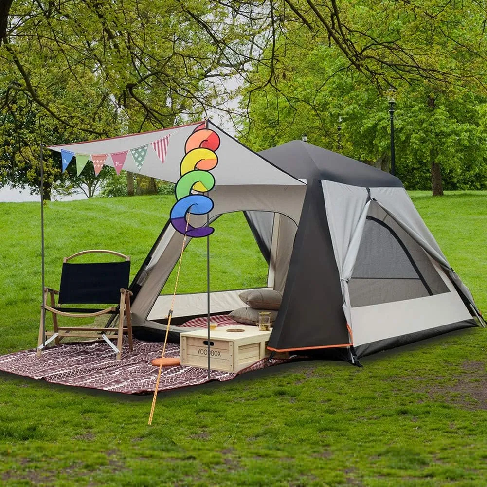 Instant Pop-up Camping Tent for 3-8 People Lightweight Tent Waterproof Double Layer Family Tent with Carrying Bag for Outdoor Camping Hiking Climbing Fishing Survival Festivals Garden