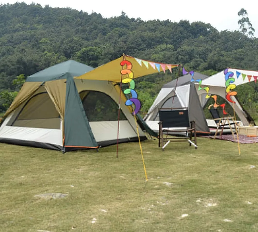 Instant Pop-up Camping Tent for 3-8 People Lightweight Tent Waterproof Double Layer Family Tent with Carrying Bag for Outdoor Camping Hiking Climbing Fishing Survival Festivals Garden