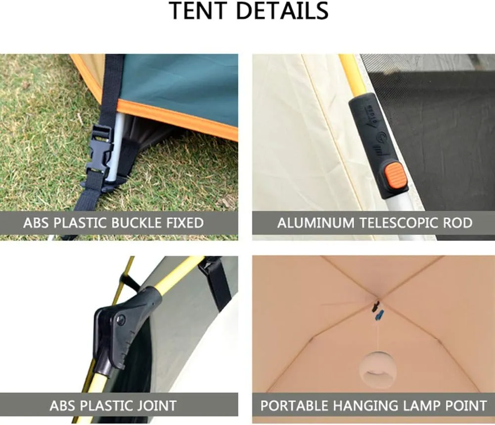 Instant Pop-up Camping Tent for 3-8 People Lightweight Tent Waterproof Double Layer Family Tent with Carrying Bag for Outdoor Camping Hiking Climbing Fishing Survival Festivals Garden