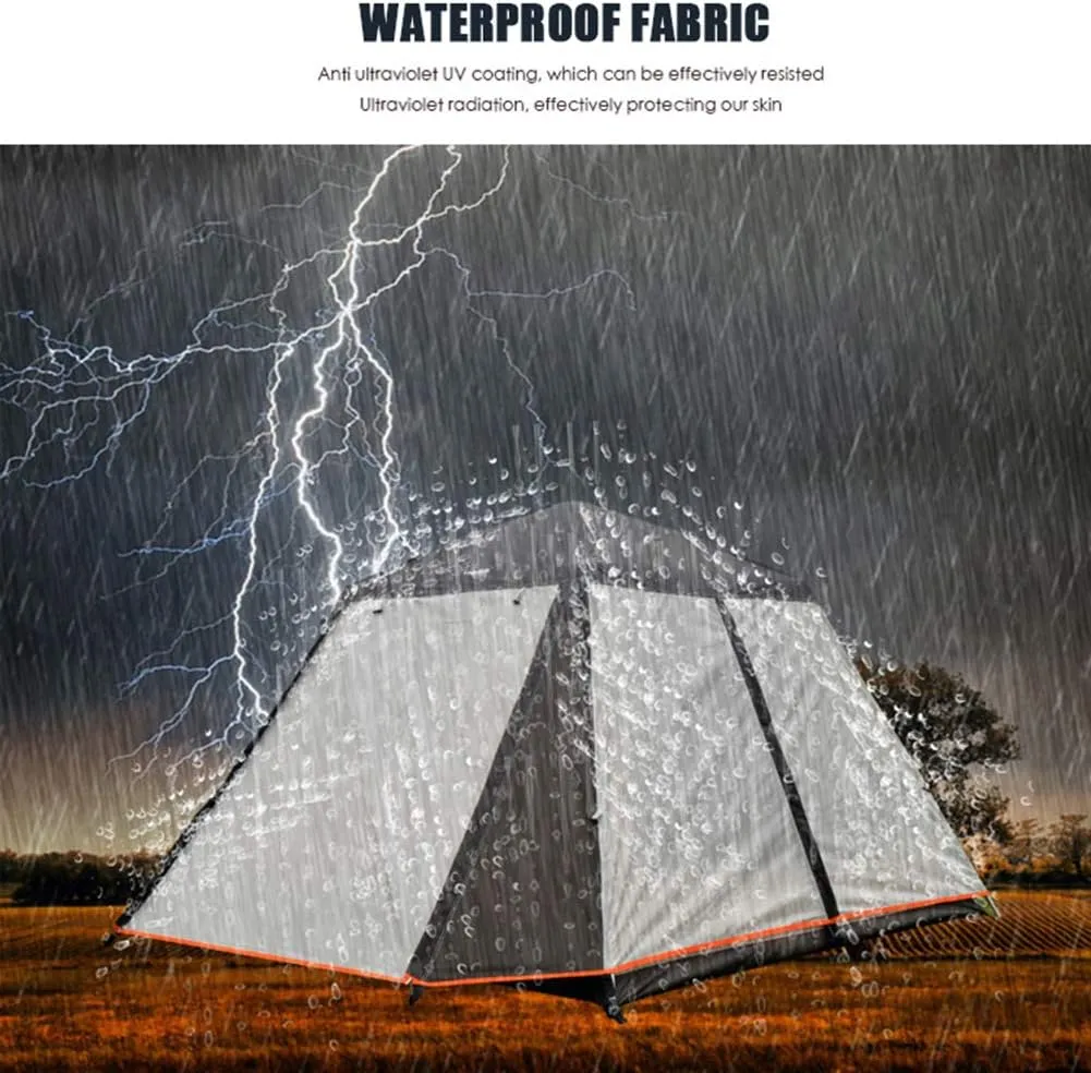 Instant Pop-up Camping Tent for 3-8 People Lightweight Tent Waterproof Double Layer Family Tent with Carrying Bag for Outdoor Camping Hiking Climbing Fishing Survival Festivals Garden