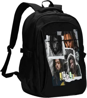 J Musics Cole Backpack with USB Charing Port Laptop Daypack Travel Bag Classic Laptop Backpack