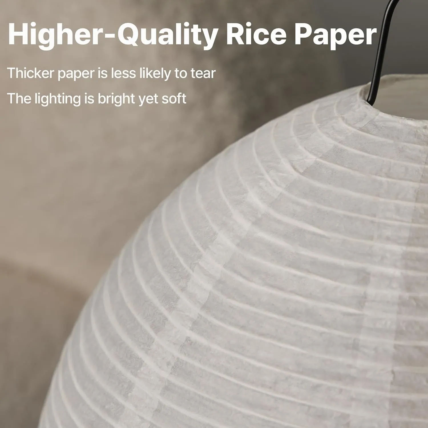 Japanese Rice Paper Table Lamp: 3000K Bulb Included - Handmade Round Japandi Noguchi Akari Lamps - Noggy Asano White Paper Lantern Table Lights with Wabi Sabi Paper Shade for Bedroom Bedside Desk