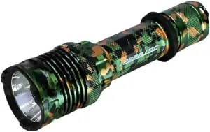 JETBeam Large Size& High Powered Flashlight 5000 High Lumens with 1476 Feet Long Range Thrower, (Without Silicone Traffic Wand, Camouflage, M37 MAX)