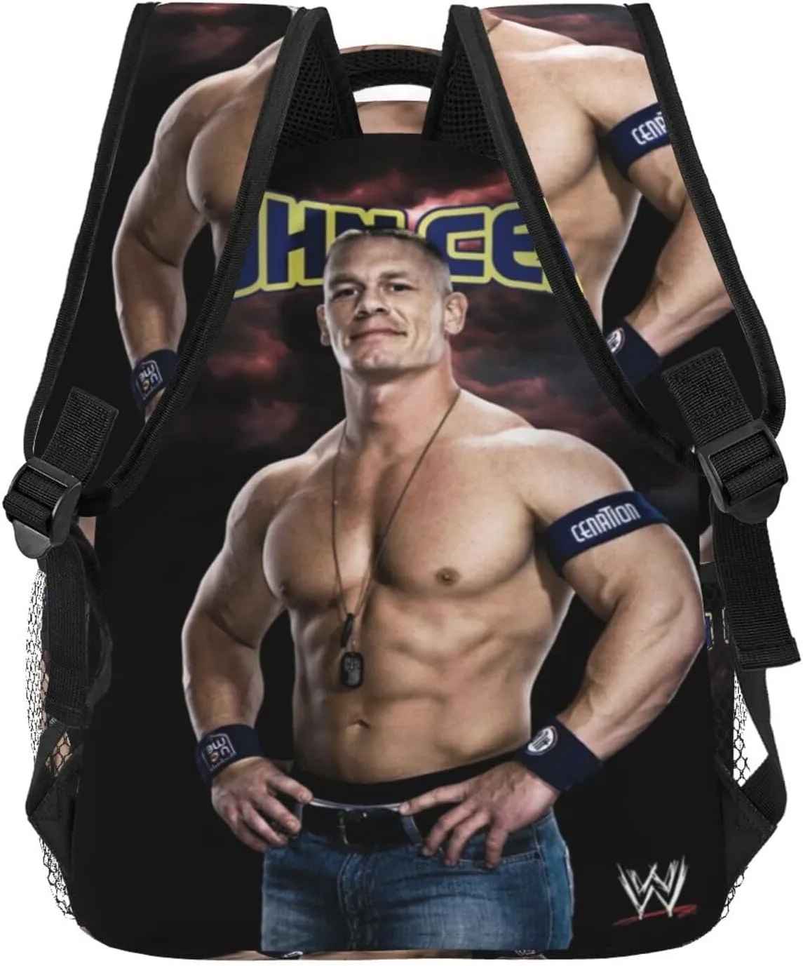 John Wrestler Cena Backpack Adults Bag Casual Backpack Hiking DaypackOne Size