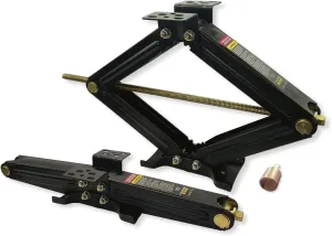 JSC-30/B002YIAC22 -Stromberg Carlson JSC-30 Scissor Jacks-30 Sturdy Stabilizer Jacks for RV&Trailer Leveling,Trailer Jack,Camping & 5thWheel Accessories w/Socket,Bowtie Base,7500lbs Capacity,Set of 2