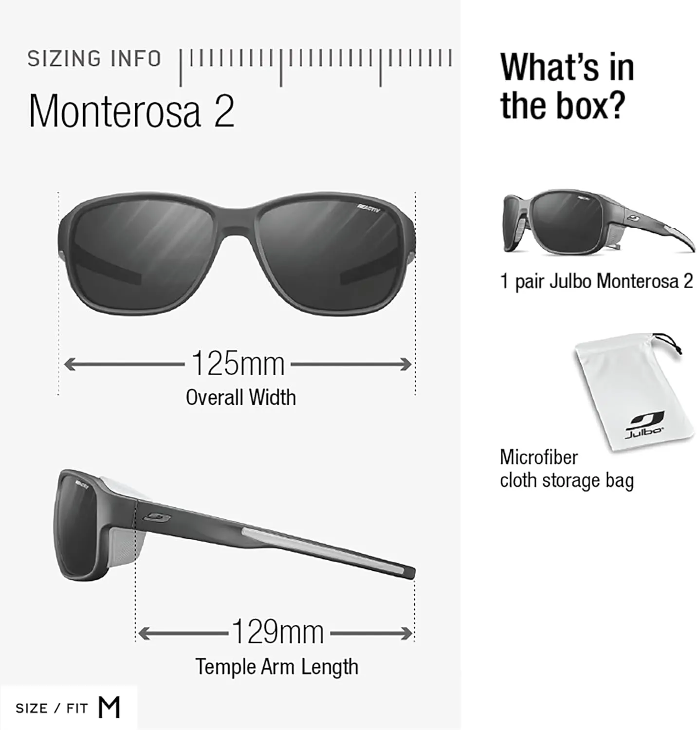 Julbo Monterosa 2 Glacier Sunglasses|Men & Women|Side Shields for Mountaineers