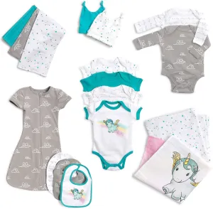 JumpOff Jo - Newborn Baby Essentials Layette Gift Set for Babies- Newborn Clothes & Accessories Set, Shower Gifts for Newborn