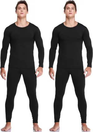 JZCreater Thermal Underwear for Men, Mens Long Johns Thermal Underwear Set, Fleece Lined Base Layer for Cold Weather