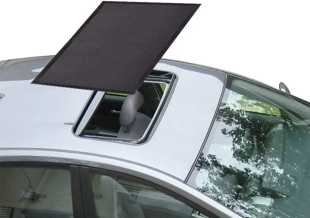 Kaskawise Car Sunroof Sun Shade,Magnetic Screen Breathable Mesh Cover for Camping & Parking,Quick Install UV Protection Screen for Moonroof & Side Windows,Car Camping Accessories,Black