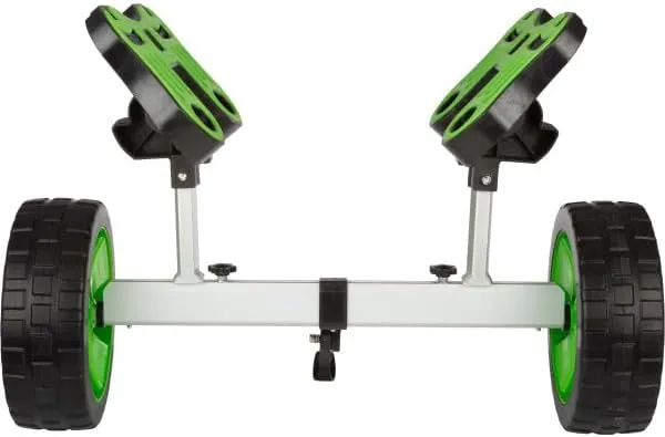 Kayak Cart - 140lb Capacity Canoe Dolly with Airless Tires, Aluminum Frame, and Straps for Small Watercraft - Kayak Accessories by RAD Sportz (Green)