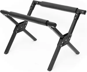 Keenso Foldable Ice Box Stand Holder Adjustable Non Slip Base Camping Cooler Stand Aluminum Alloy (Black)