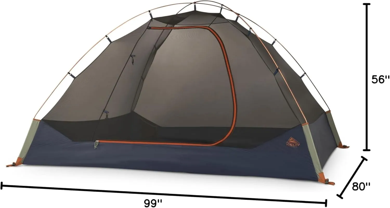 Kelty Late Start Backpacking Tent – Lightweight Two Man Camping Tent Shelter with Quickcorners, Aluminum Poles, Waterproof Poly Fly, Updated for 2024