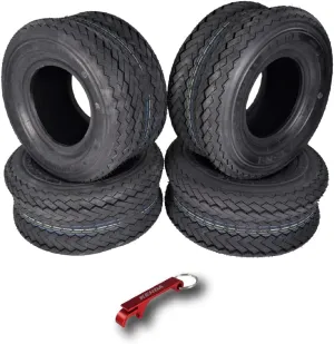 Kenda Hole-N-1 18x8.5x8 Replacement Golf Cart Tires with Kenda Keychain (4 Pack)