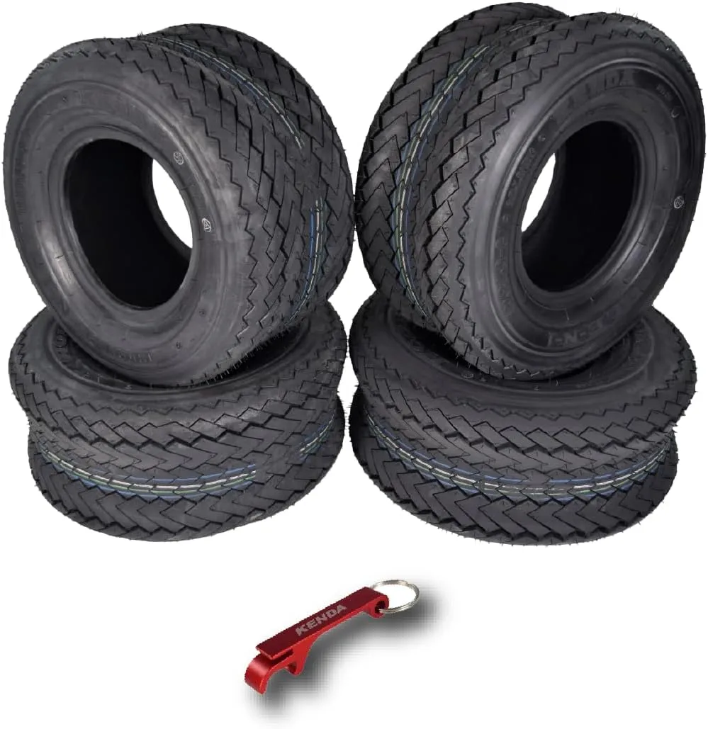 Kenda Hole-N-1 18x8.5x8 Replacement Golf Cart Tires with Kenda Keychain (4 Pack)