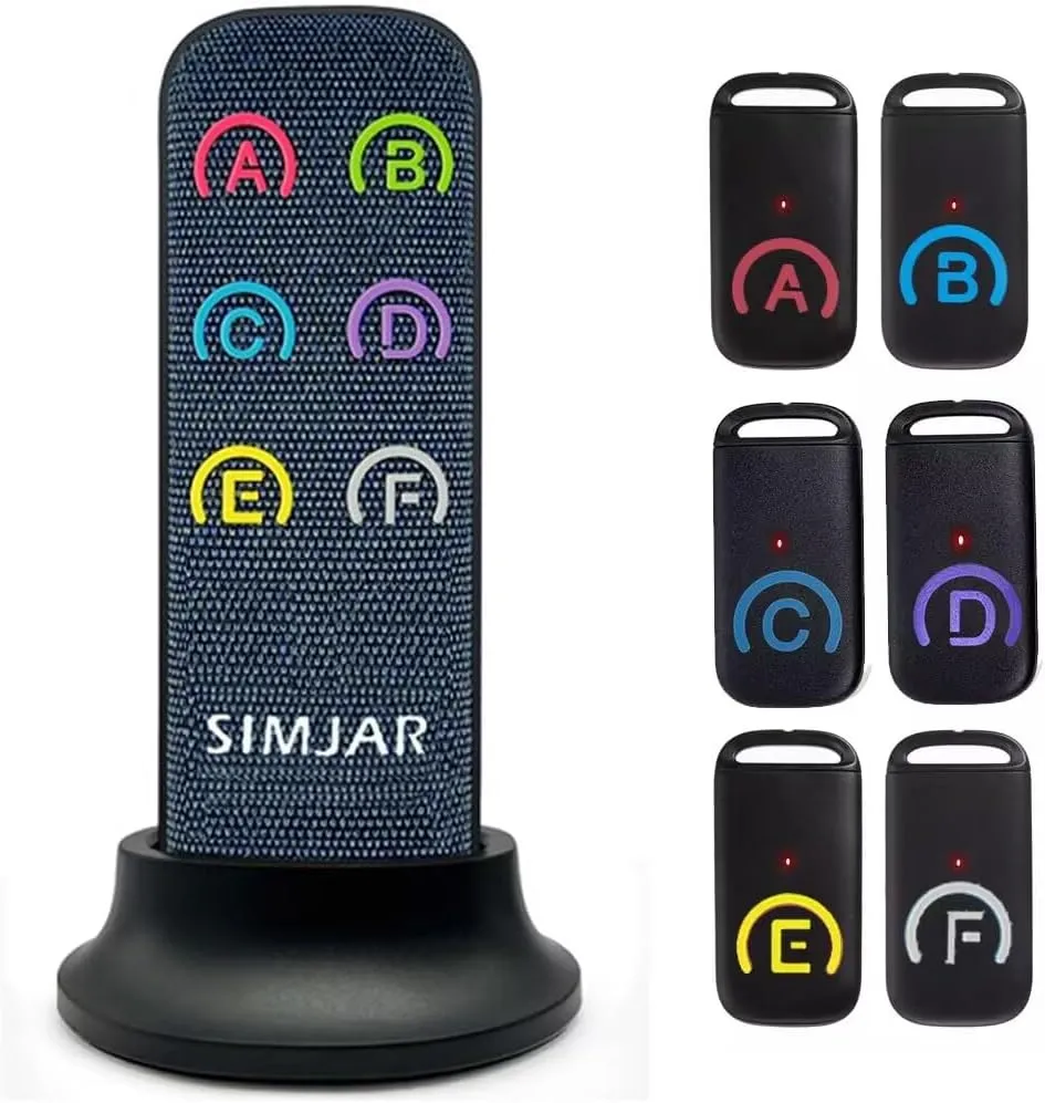 Key Finder with Thinner Receivers & Advanced Fabric Remote, Simjar 80dB  RF Item Locator with 131ft Working Range Wireless Item Tracker Support Remote Control for Finding Pet, Wallet