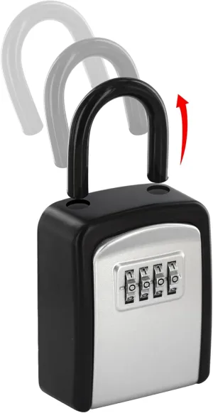 Key Lock Box – Portable & Wall-Mounted Key Safe, Weatherproof & Secure Combination Lockbox, Heavy-Duty Key Storage for Home, Airbnb, Rentals, Office, and Emergency Access