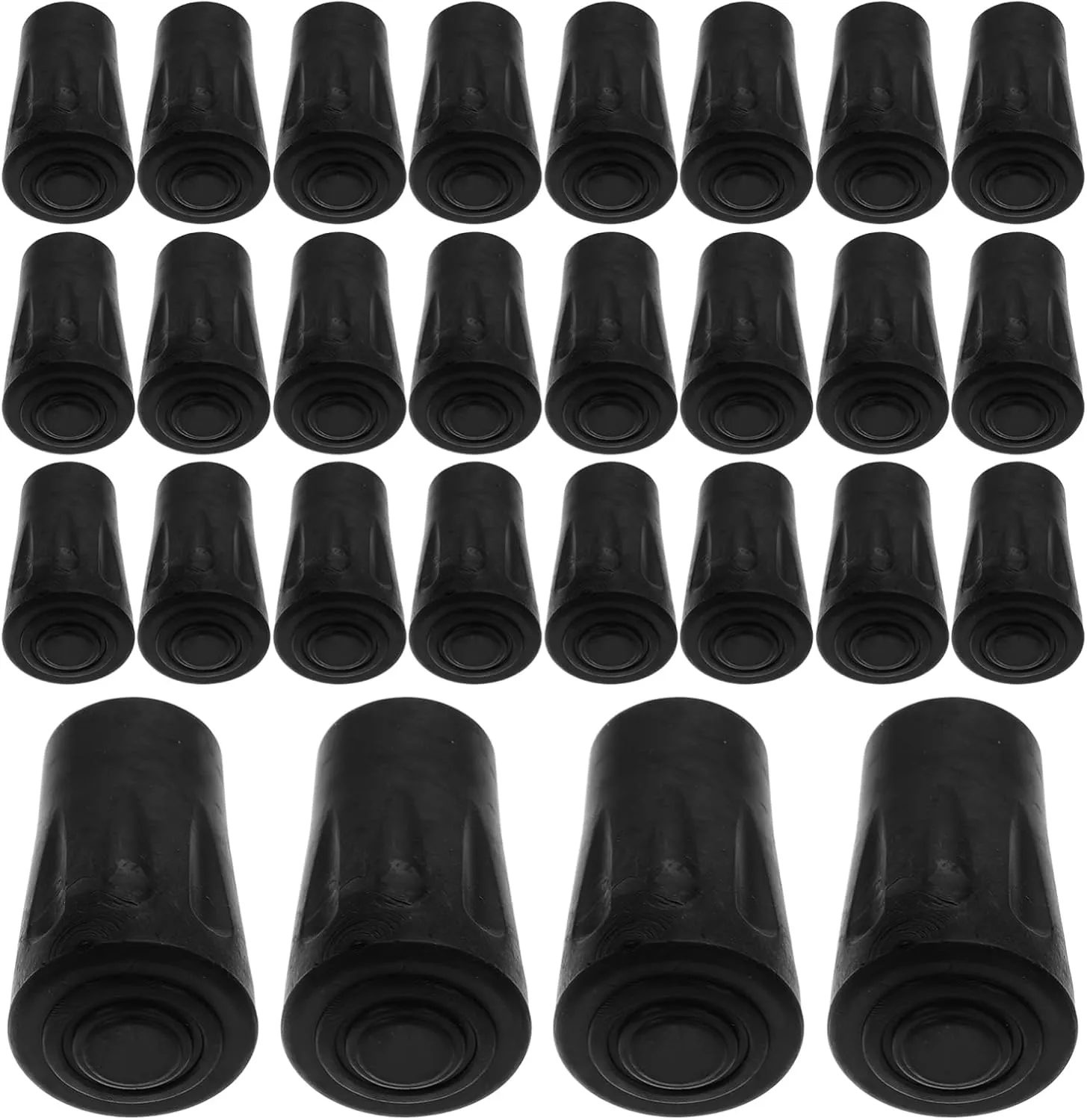 KICHOUSE 50pcs Trekking Pole Tips Protectors for Hiking Skiing and Walking Sticks -Resistant Design for Use Joint-Friendly