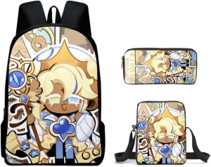Kids Shadow Milk Cookie Backpack Shoulder Bag Pencil Case 3PCS Set -The Best Gift for Shadow Milk Cookie Fans (C08,3CPS)