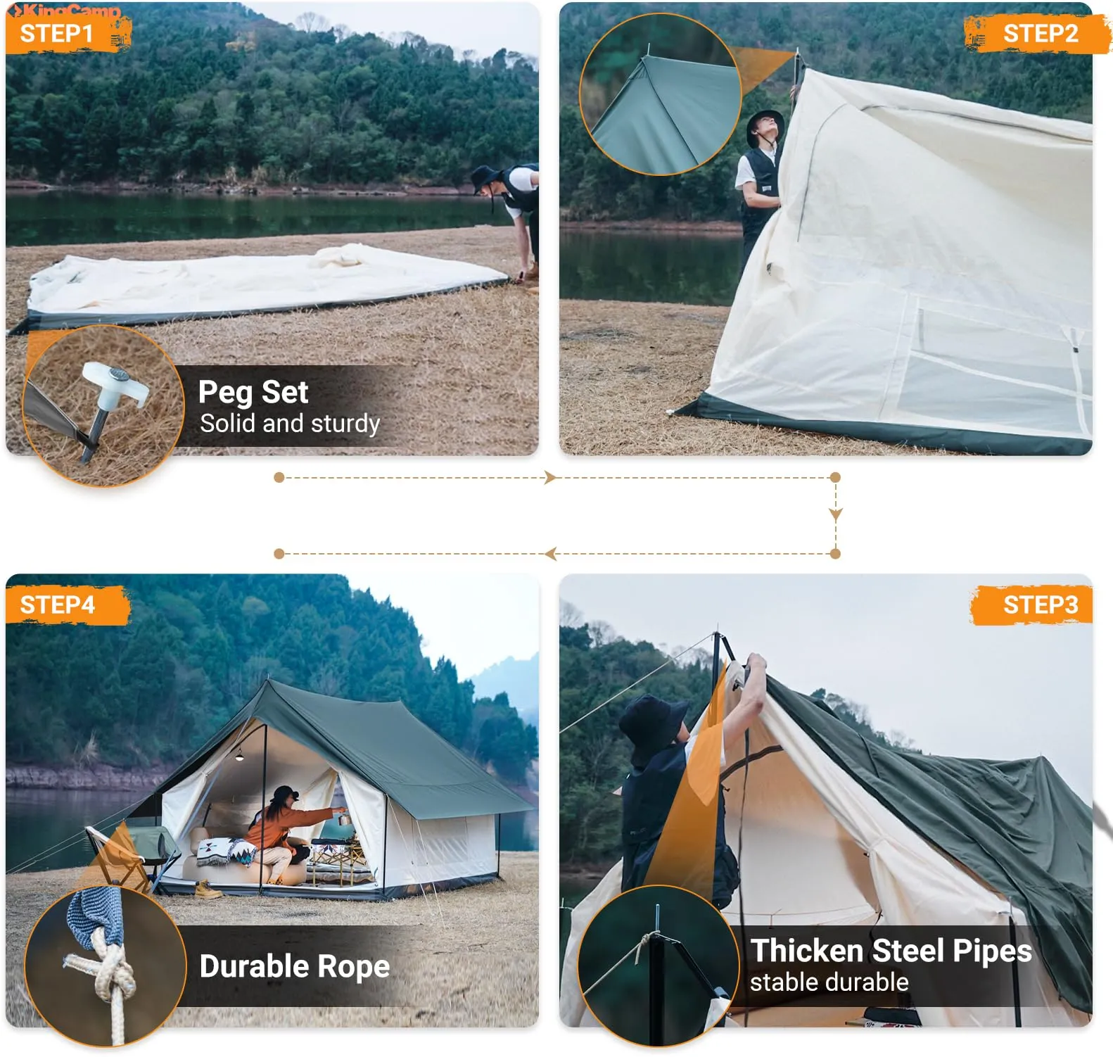 KingCamp Mountain In C2 Double-Layer House Tent