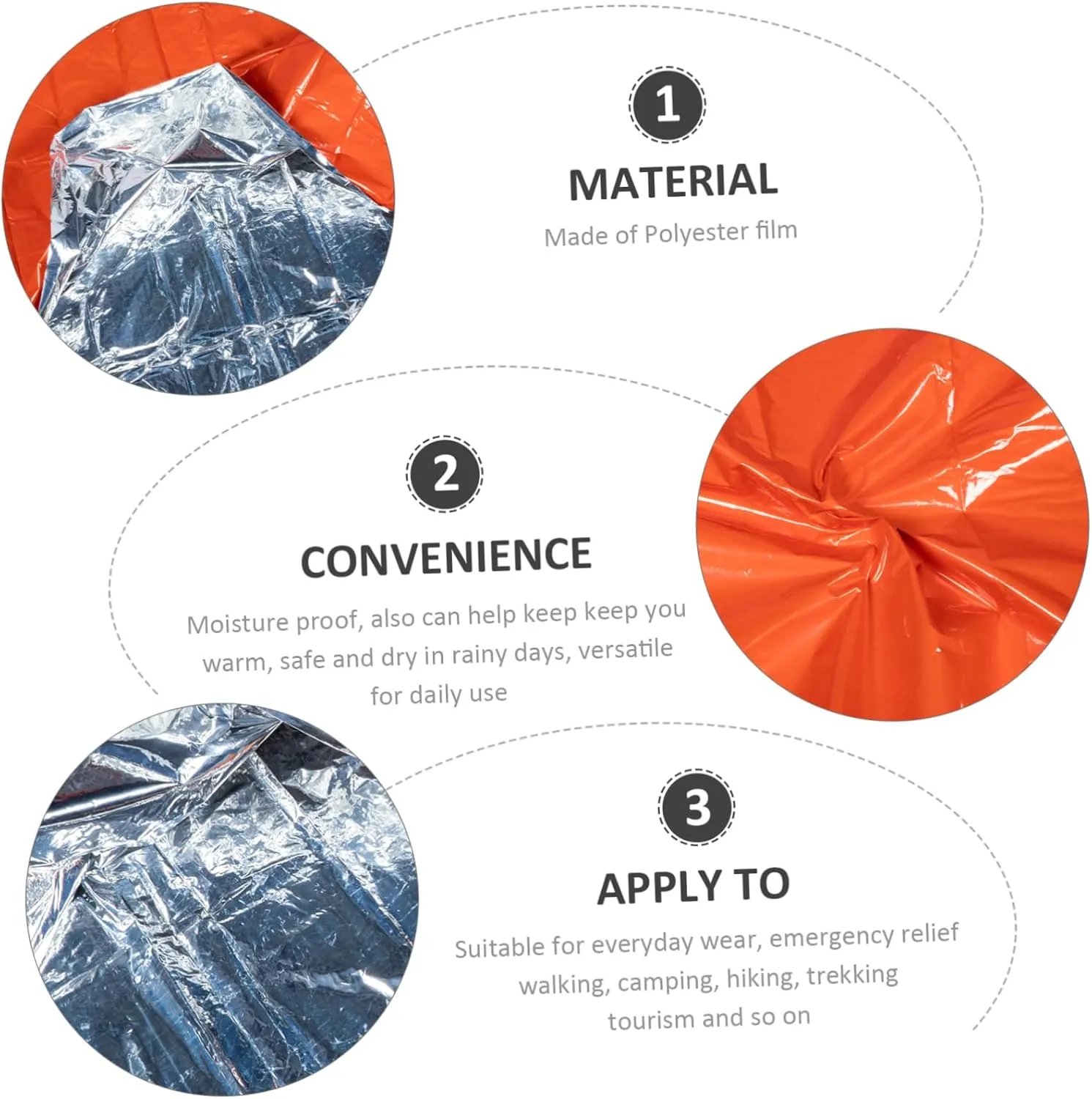 Kisangel 2pcs Emergency Warm Raincoat Poncho Raincoat Safety Overalls Coverall Ponchos rain Adult Hooded rain