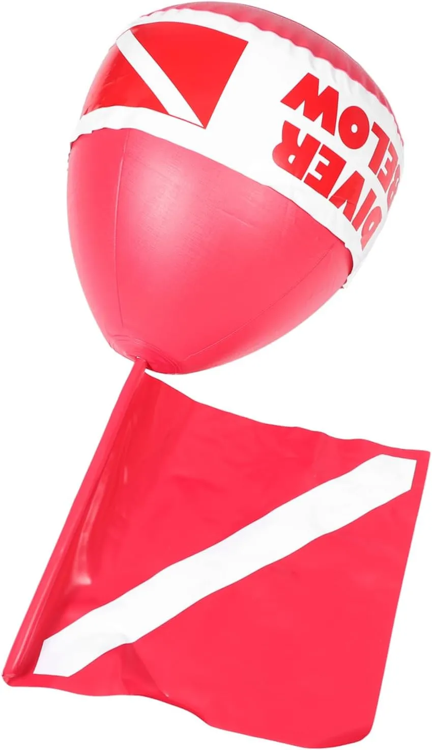 Kisangel Diving Buoy with Dive Flag PVC High Visibility Float for Scuba Diving Snorkeling Water Activities Durable Warning Signal for Safety Open Water