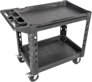 Klein Tools 54831MB MODbox Utility Cart, 2-Shelf Heavy Duty Rolling Tool Cart, 500-Pound Capacity, 6-Inch Wheels, for Jobsite, Warehouse