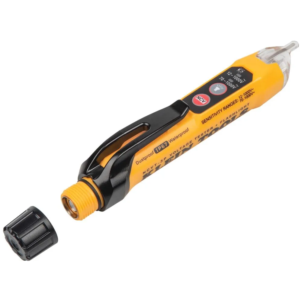Klein Tools NCVT3PKIT Electrical Test Kit, Dual-Range Non-Contact Voltage Tester with Flashlight, AC/DC Voltage Tester