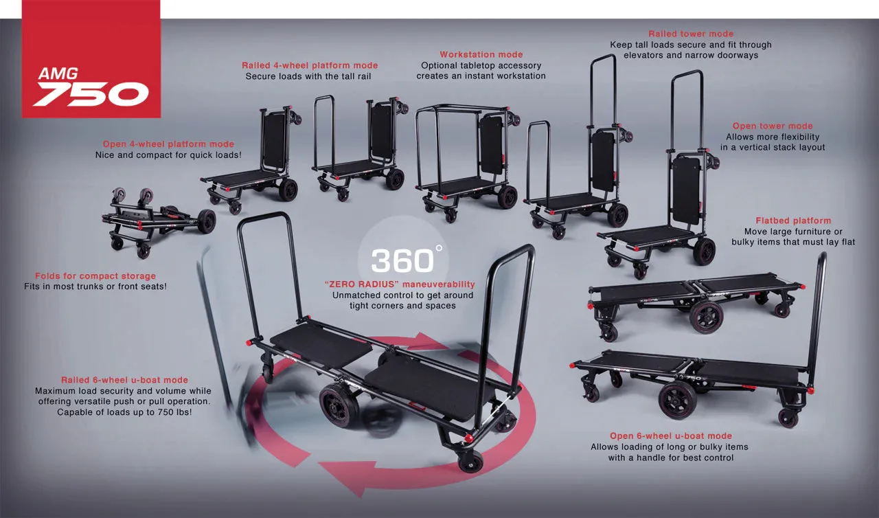 KRANE AMG 750 ALL-TERRAIN - MULTI-MODE LONGBED U-BOAT (BLACK)