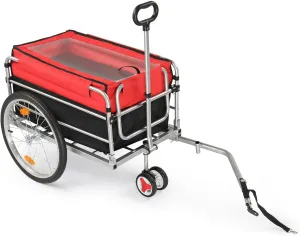 Ktaxon Bike Cargo Trailer, Heavy Duty 220 lbs Bicycle Wagon Cart, 20" Wheel Folding Groceries Hauler with Safe Hitch System