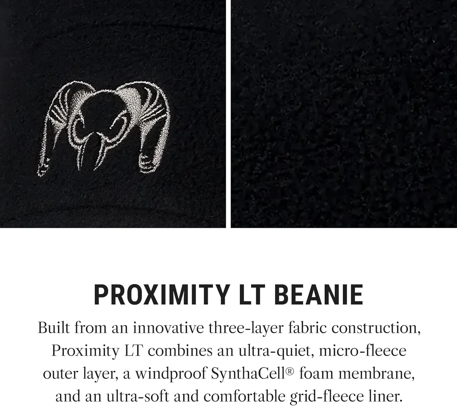 KUIU Proximity LT Beanie - Windproof, Ultra-Quiet, Lightweight Micro-Fleece, 4-Way Stretch, Odor-Resistant Hunting Hat