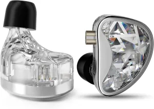 KZ AS24 IEM Earphones 24 Balanced Armature Drivers in Ear Monitor Headphones HiFi Earbuds Wired with Detachable 2Pin 0.75mm Cable for Stage Musicians Audiophile (Silver, Standard Version No Mic)