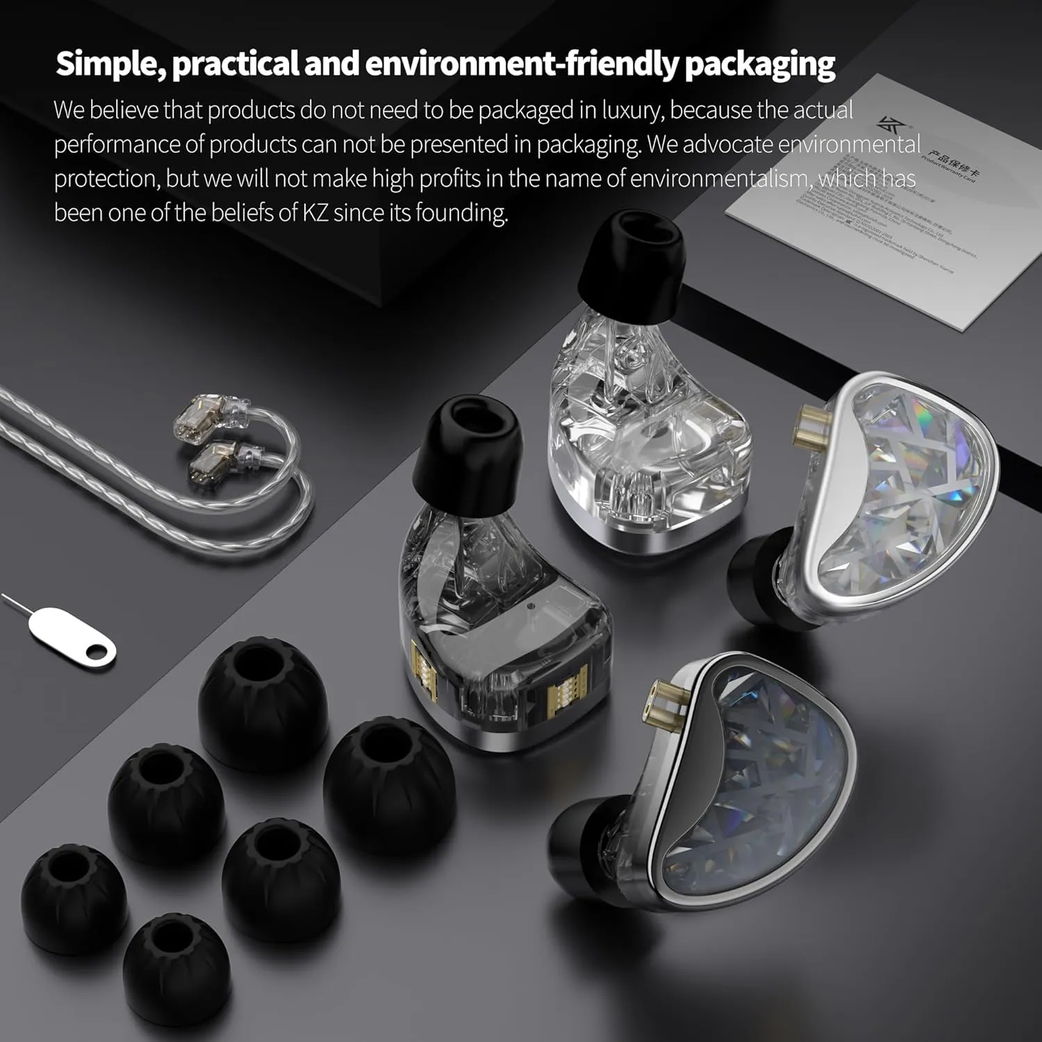 KZ AS24 IEM Earphones 24 Balanced Armature Drivers in Ear Monitor Headphones HiFi Earbuds Wired with Detachable 2Pin 0.75mm Cable for Stage Musicians Audiophile (Silver, Standard Version No Mic)