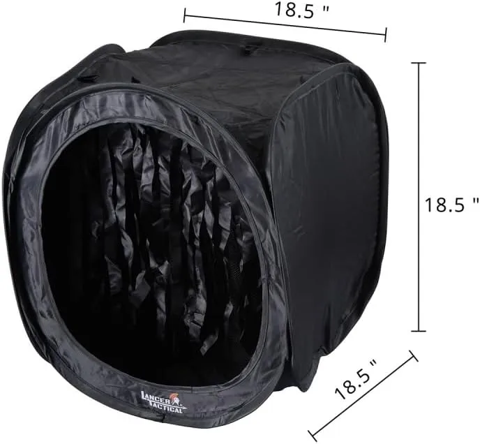 Lancer Tactical Portable Airsoft Target Tent-Black-Non Lethal BB Shooting Target