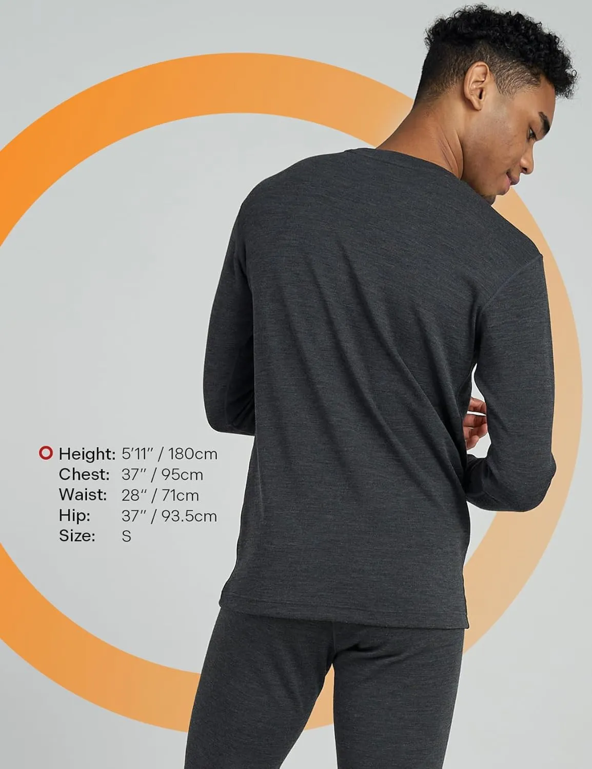 LAPASA Men 100% Merino Wool Shirt Base Layer Lightweight Midweight Thermal Top Long Sleeve Hunting Undershirt Warm Long John