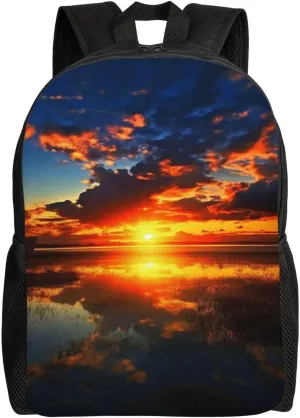 Laptop Backpack for Women Men Carry-on Backpack Sunset Daypack Lightweight Travel Shoulder Bags