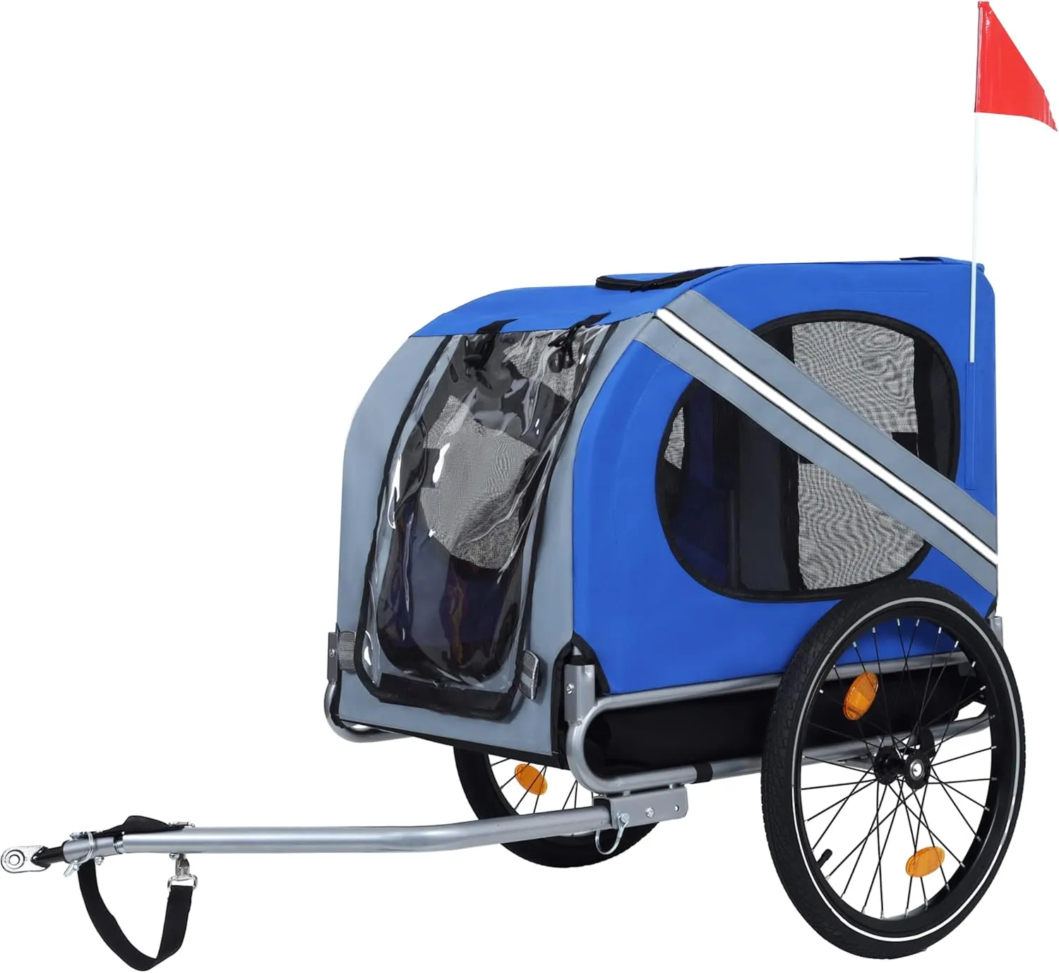 Large Dog Bike Trailer, 120 LB Capacity Pet Cart Bicycle, All-Terrain Pet Carrier, Cargo Carrier, Durable Steel Frame for Travel, Cycling, Outdoor Adventures